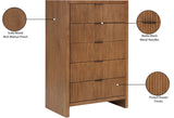 Fairfax Chest - Exquisite Art Deco Design with Fluted Drawers and Matte Metal Handles for Style