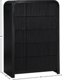 Fluted Chest - Elevate Your Decor with Elegant Art Deco Design, Fluted Drawers, and Unique Shape