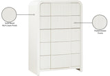 Fluted Chest - Elevate Your Decor with Elegant Art Deco Design, Fluted Drawers, and Unique Shape