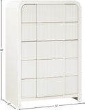 Fluted Chest - Elevate Your Decor with Elegant Art Deco Design, Fluted Drawers, and Unique Shape