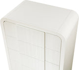 Fluted Chest - Elevate Your Decor with Elegant Art Deco Design, Fluted Drawers, and Unique Shape