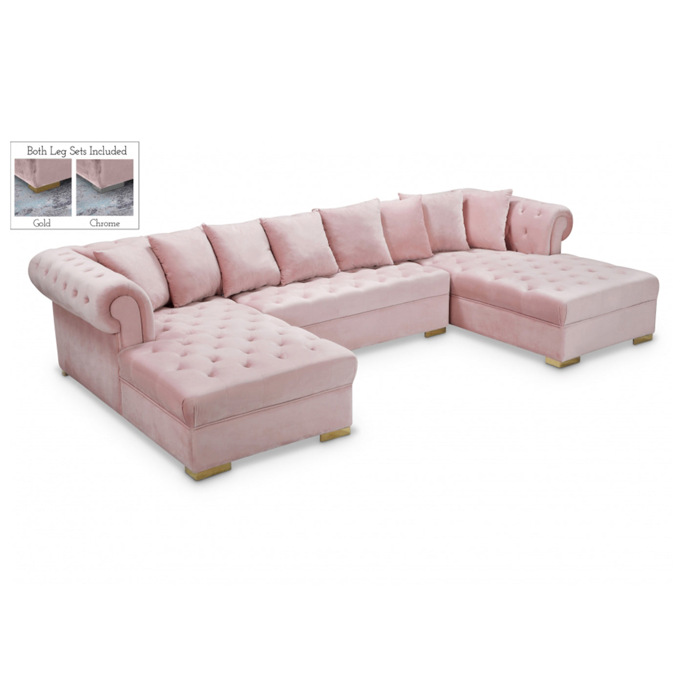 Presley 3pc. Velvet Sectional