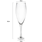 Worlds Largest Giant Wine Glass - Huge 32 Inches, 3.7 Gallons, Mega Pint, Huge Stemware, Clear Decorative Hand Blown Glassware, Large Novelty Stemware/Champagne Magnum Chiller, Oversized XL Goblet