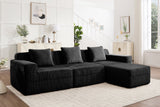 MARTHA 117" 3-Seater Sofa with 1 Ottoman