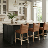 Aimee - Counter Stool - Light Brown Legs