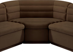 Cascade Velvet Fabric Sectional