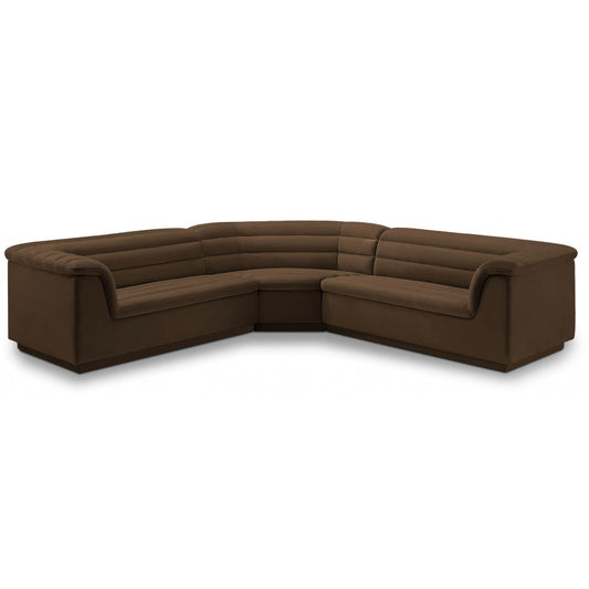 Cascade Velvet Fabric Sectional