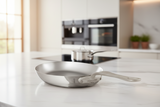 Mauviel M'Cook SB 5-Ply Oval Frying Pan With Brushed Cast Stainless Steel Handle, 13.5 x 9.1-In