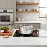 Mauviel M'Cook SB 5-Ply Stewpan With Lid,Brushed Cast Stainless Steel Handles, 6.1-Qt