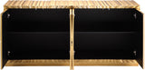 Golda Gold Leaf Sideboard Buffet - Glamorous Hand-Carved Starburst Design for Contemporary Dining Room