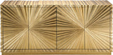 Golda Gold Leaf Sideboard Buffet - Glamorous Hand-Carved Starburst Design for Contemporary Dining Room