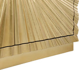 Golda Gold Leaf Sideboard Buffet - Glamorous Hand-Carved Starburst Design for Contemporary Dining Room