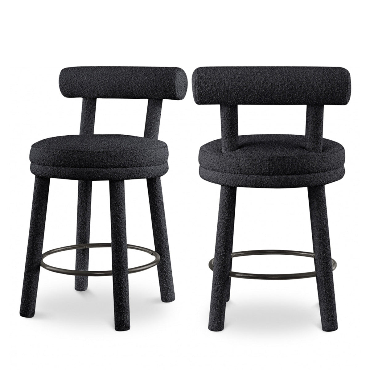 Parlor Boucle Fabric Bar / Counter Stools