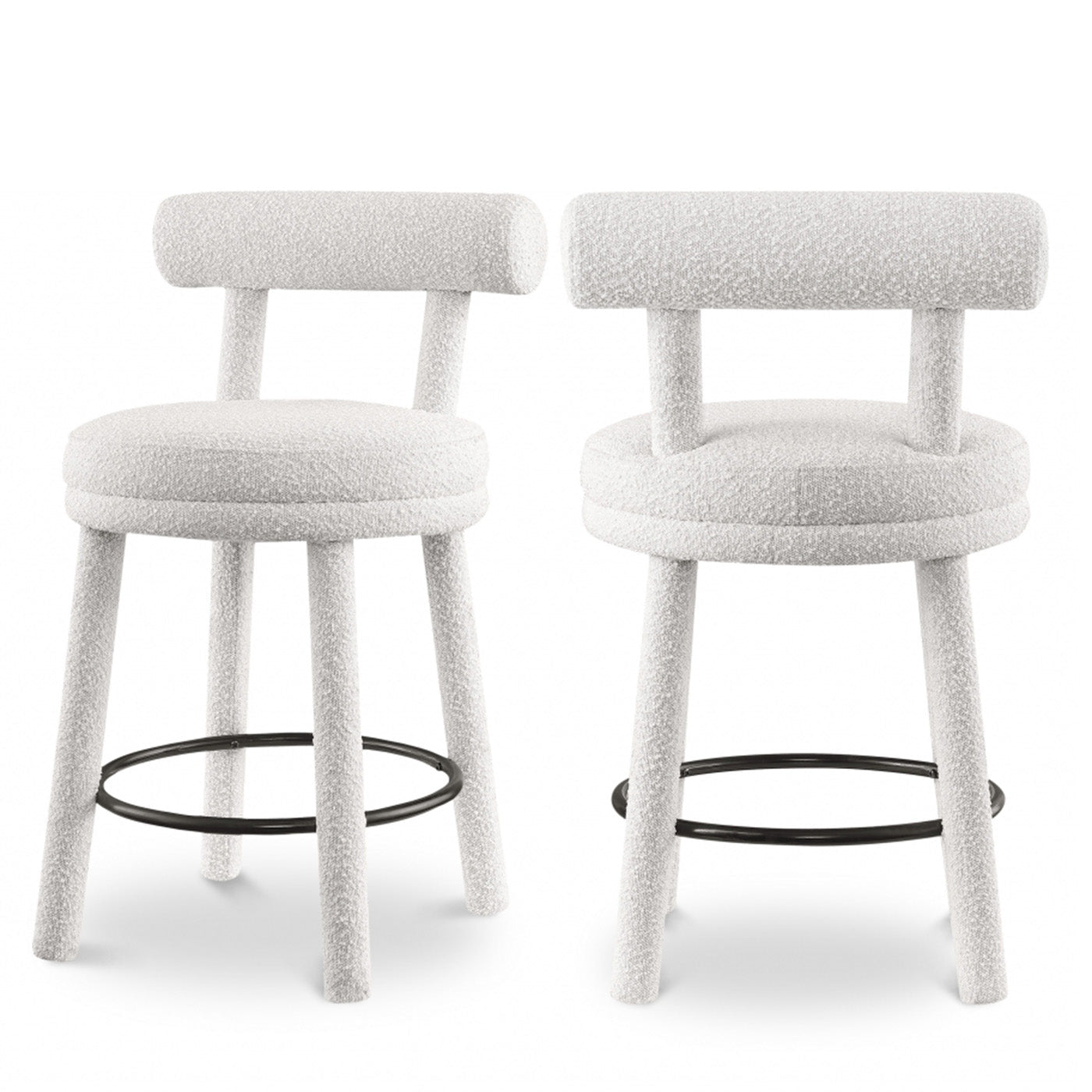 Parlor Boucle Fabric Bar / Counter Stools