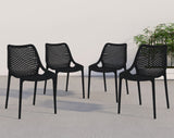 Mykonos Contemporary Outdoor Patio Dining Chair Set - Durable, Weather Resistant, Stylish Design