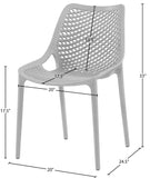 Mykonos Contemporary Outdoor Patio Dining Chair Set - Durable, Weather Resistant, Stylish Design
