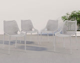 Mykonos Contemporary Outdoor Patio Dining Chair Set - Durable, Weather Resistant, Stylish Design