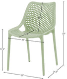 Mykonos Contemporary Outdoor Patio Dining Chair Set - Durable, Weather Resistant, Stylish Design