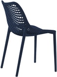 Mykonos Contemporary Outdoor Patio Dining Chair Set - Durable, Weather Resistant, Stylish Design