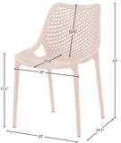 Mykonos Contemporary Outdoor Patio Dining Chair Set - Durable, Weather Resistant, Stylish Design