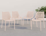 Mykonos Contemporary Outdoor Patio Dining Chair Set - Durable, Weather Resistant, Stylish Design