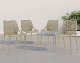 Mykonos Contemporary Outdoor Patio Dining Chair Set - Durable, Weather Resistant, Stylish Design