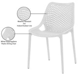 Mykonos Contemporary Outdoor Patio Dining Chair Set - Durable, Weather Resistant, Stylish Design