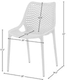 Mykonos Contemporary Outdoor Patio Dining Chair Set - Durable, Weather Resistant, Stylish Design