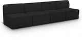 Ollie 120" Boucle Fabric Upholstered 4pc. Armless Modular Sofa