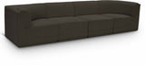 Ollie 128" Boucle Fabric Upholstered 4pc. Modular Sofa