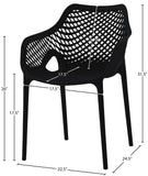 Mykonos Contemporary Outdoor Patio Dining Chair Set - Durable, Weather Resistant, Stylish Design