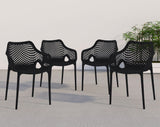 Mykonos Contemporary Outdoor Patio Dining Chair Set - Durable, Weather Resistant, Stylish Design