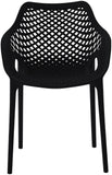Mykonos Contemporary Outdoor Patio Dining Chair Set - Durable, Weather Resistant, Stylish Design