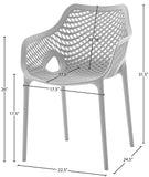 Mykonos Contemporary Outdoor Patio Dining Chair Set - Durable, Weather Resistant, Stylish Design