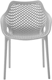 Mykonos Contemporary Outdoor Patio Dining Chair Set - Durable, Weather Resistant, Stylish Design