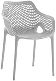 Mykonos Contemporary Outdoor Patio Dining Chair Set - Durable, Weather Resistant, Stylish Design