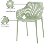 Mykonos Contemporary Outdoor Patio Dining Chair Set - Durable, Weather Resistant, Stylish Design
