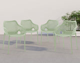 Mykonos Contemporary Outdoor Patio Dining Chair Set - Durable, Weather Resistant, Stylish Design