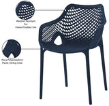Mykonos Contemporary Outdoor Patio Dining Chair Set - Durable, Weather Resistant, Stylish Design