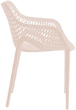 Mykonos Contemporary Outdoor Patio Dining Chair Set - Durable, Weather Resistant, Stylish Design