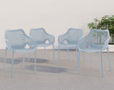 Mykonos Contemporary Outdoor Patio Dining Chair Set - Durable, Weather Resistant, Stylish Design