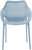 Mykonos Contemporary Outdoor Patio Dining Chair Set - Durable, Weather Resistant, Stylish Design