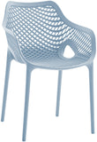 Mykonos Contemporary Outdoor Patio Dining Chair Set - Durable, Weather Resistant, Stylish Design