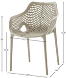 Mykonos Contemporary Outdoor Patio Dining Chair Set - Durable, Weather Resistant, Stylish Design