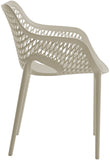 Mykonos Contemporary Outdoor Patio Dining Chair Set - Durable, Weather Resistant, Stylish Design