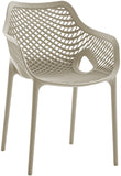 Mykonos Contemporary Outdoor Patio Dining Chair Set - Durable, Weather Resistant, Stylish Design