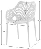 Mykonos Contemporary Outdoor Patio Dining Chair Set - Durable, Weather Resistant, Stylish Design