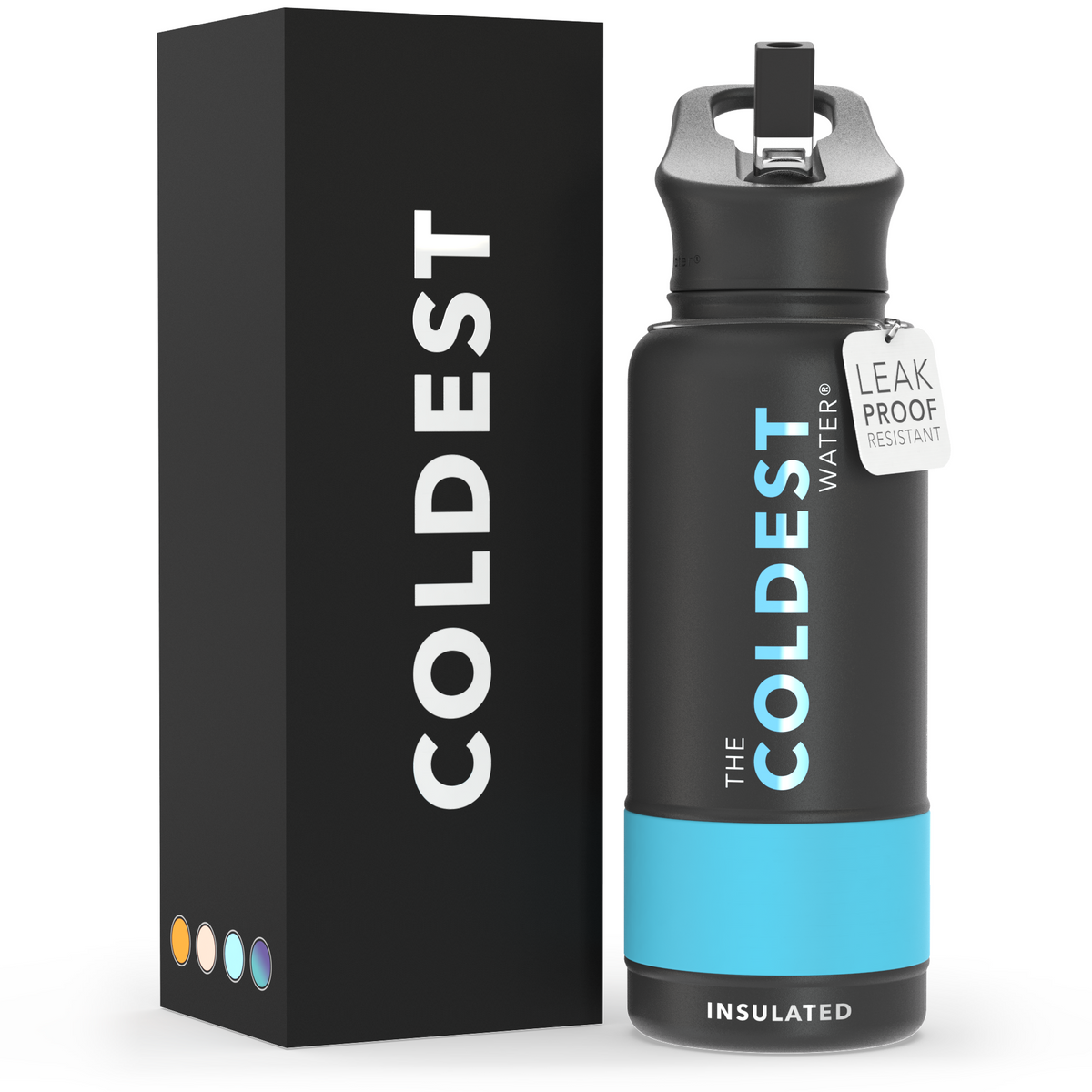 Sports Water Bottle Matte Black