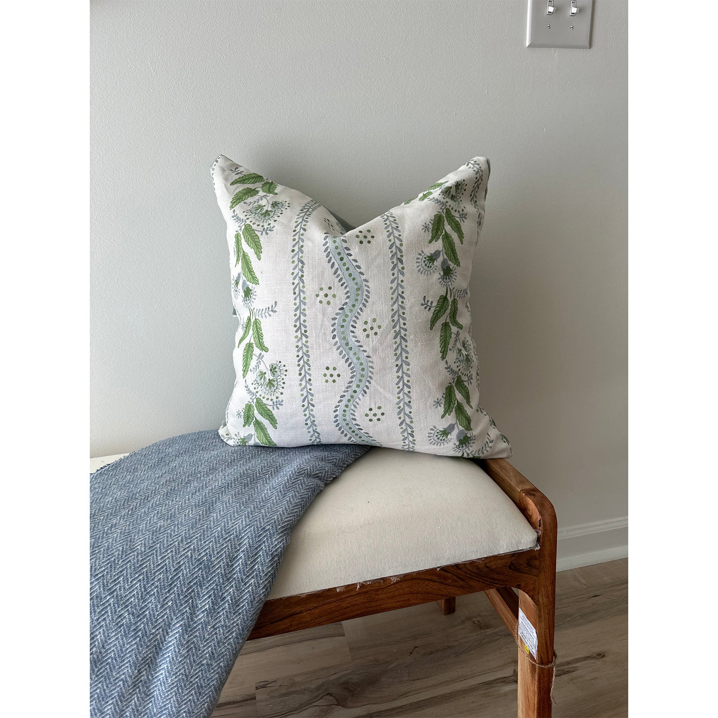 Blue/Green Garden 20x20 Pillow Cover