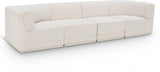 Ollie 128" Boucle Fabric Upholstered 4pc. Modular Sofa